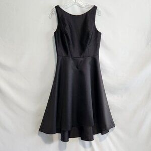 Alfred Sung Black High Low A-Line Formal Dress Size 10